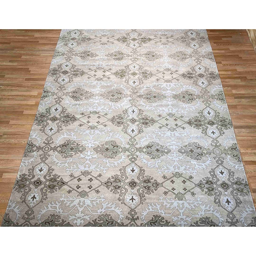 Beautiful Bamyan - Modern Indian Rug - Contemporary Carpet - 10' x 14' ft.