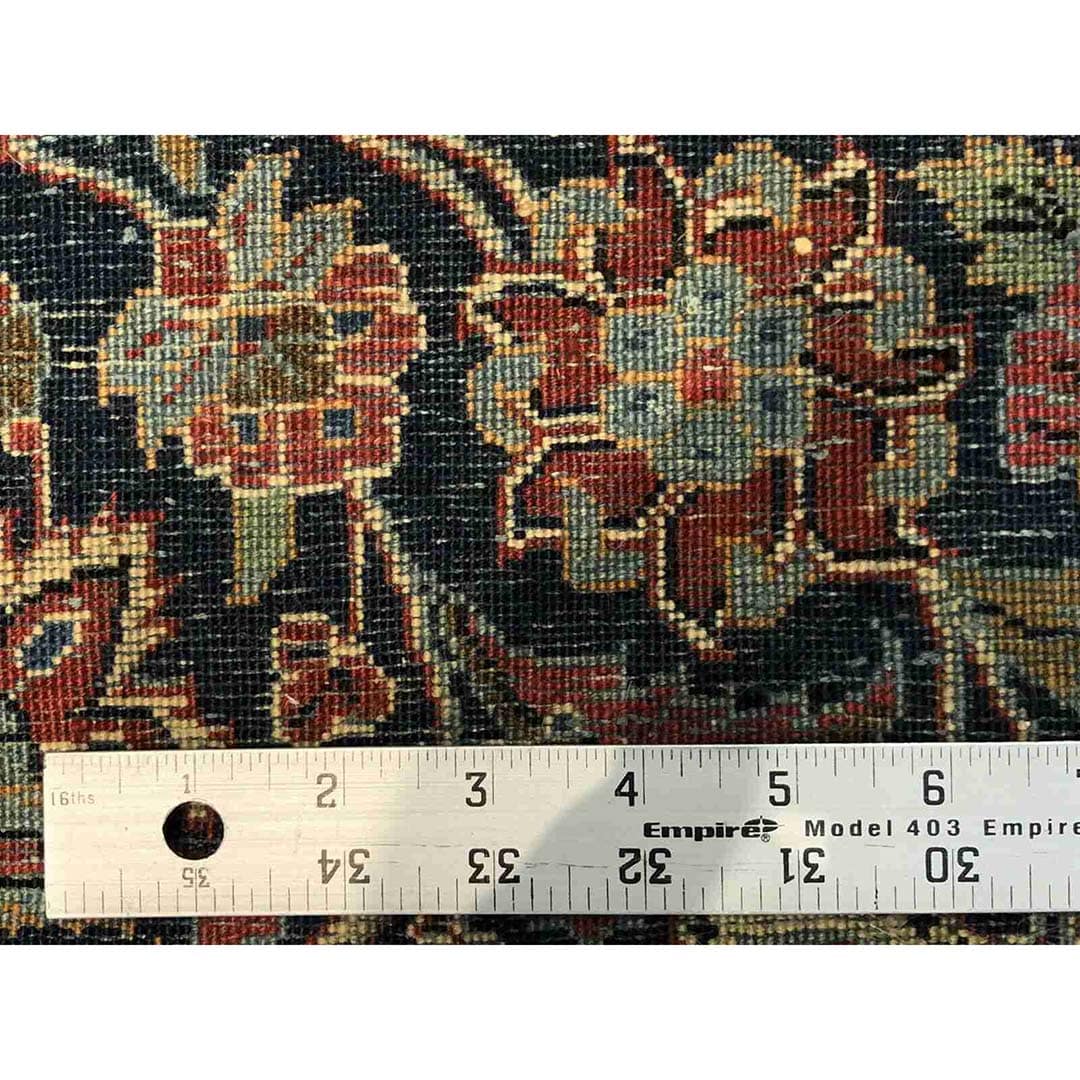 Dashing Dabir - 1920s Antique Oriental Rug - Floral Carpet - 10'5" x 17'1" ft