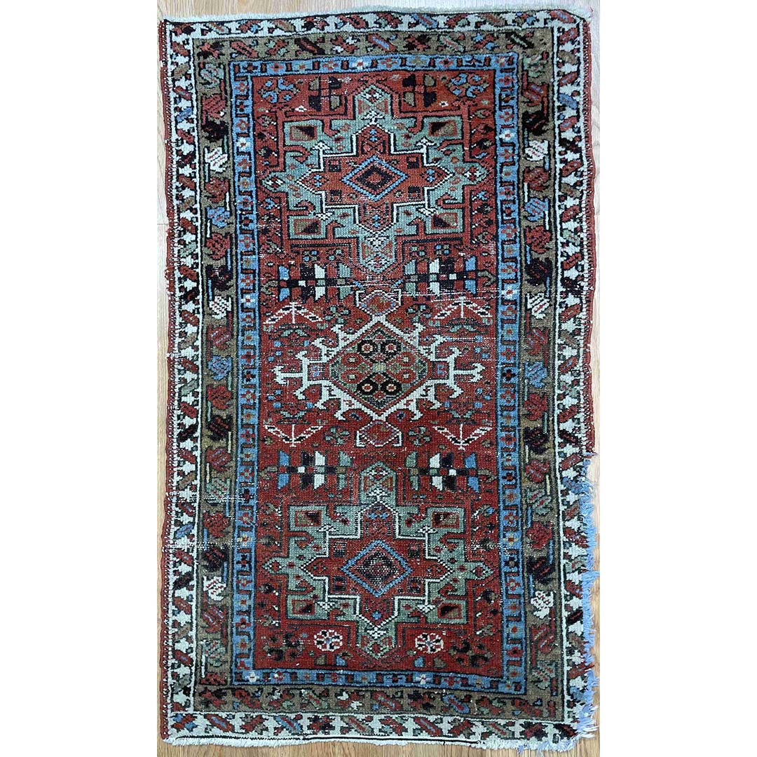 Handsome Heriz - 1910s Antique Persian Rug - Tribal Carpet - 2'2" x 3'8" ft