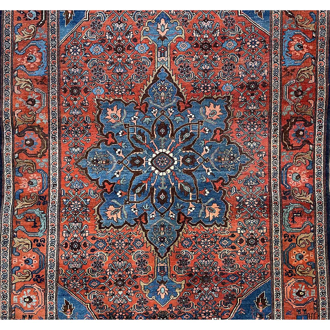 Heavenly Halvai - 1900s Antique Bijar Rug - Tribal Carpet - 4'5" x 6'11" ft