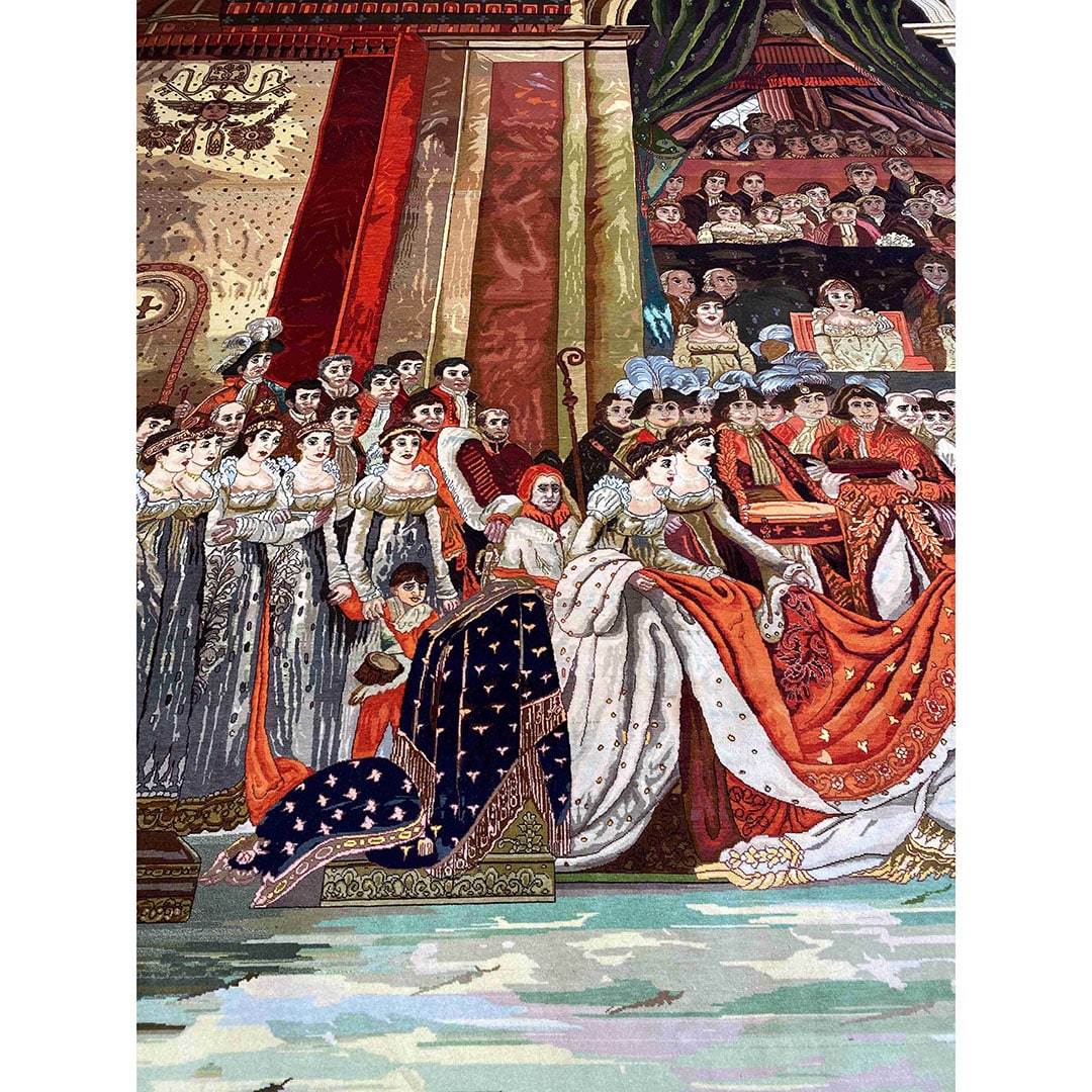 The Coronation of Napoleon - Le Sacre de Napoleon - Jacques-Louis David - Persian Tabriz Rug