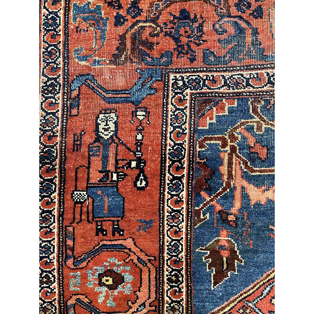 Heavenly Halvai - 1900s Antique Bijar Rug - Tribal Carpet - 4'5" x 6'11" ft