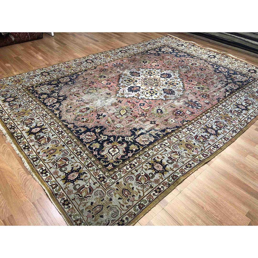 Terrific Tabriz - 1890s Antique Persian Rug - Oriental Carpet - 8'2" x 11'5" ft.