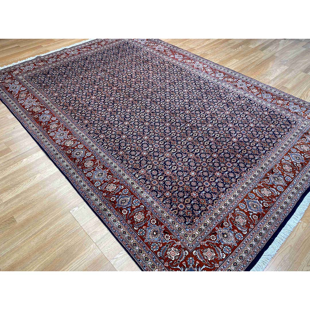 Tremendous Tribal - 1940s Antique Oriental Rug - Herati Carpet - 6'6" x 9'9" ft