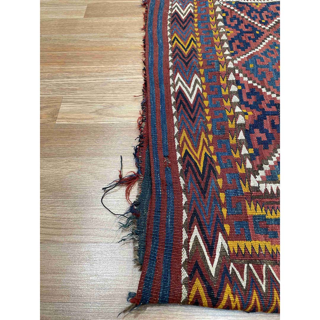 Beautiful Bagface – 1900s Antique Beshir Rug – Tribal Afghan – 2’3″ x 2’8″ ft