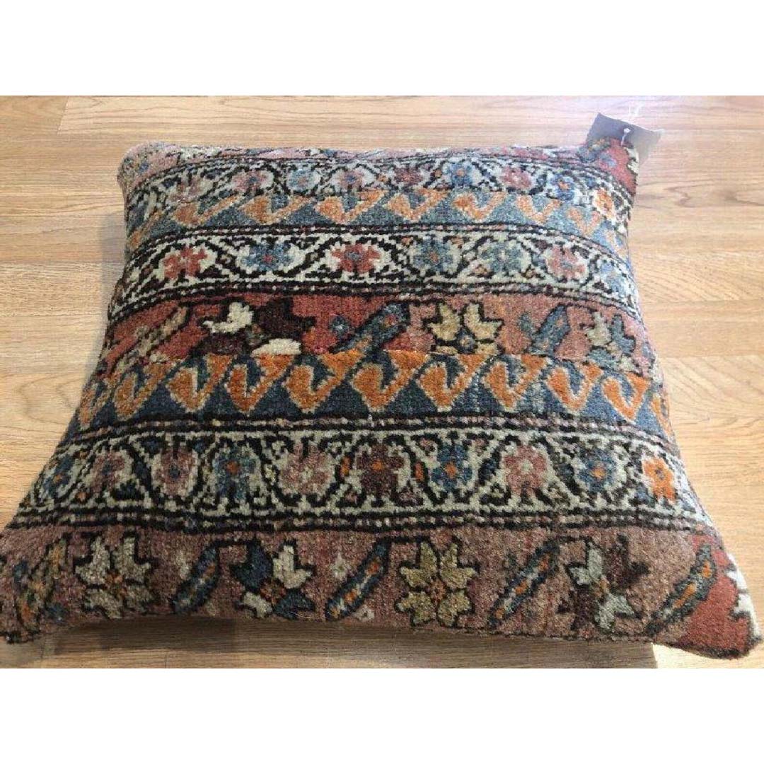 charming cushion antique kurdish pillow tribal design - 2' x 2' ft