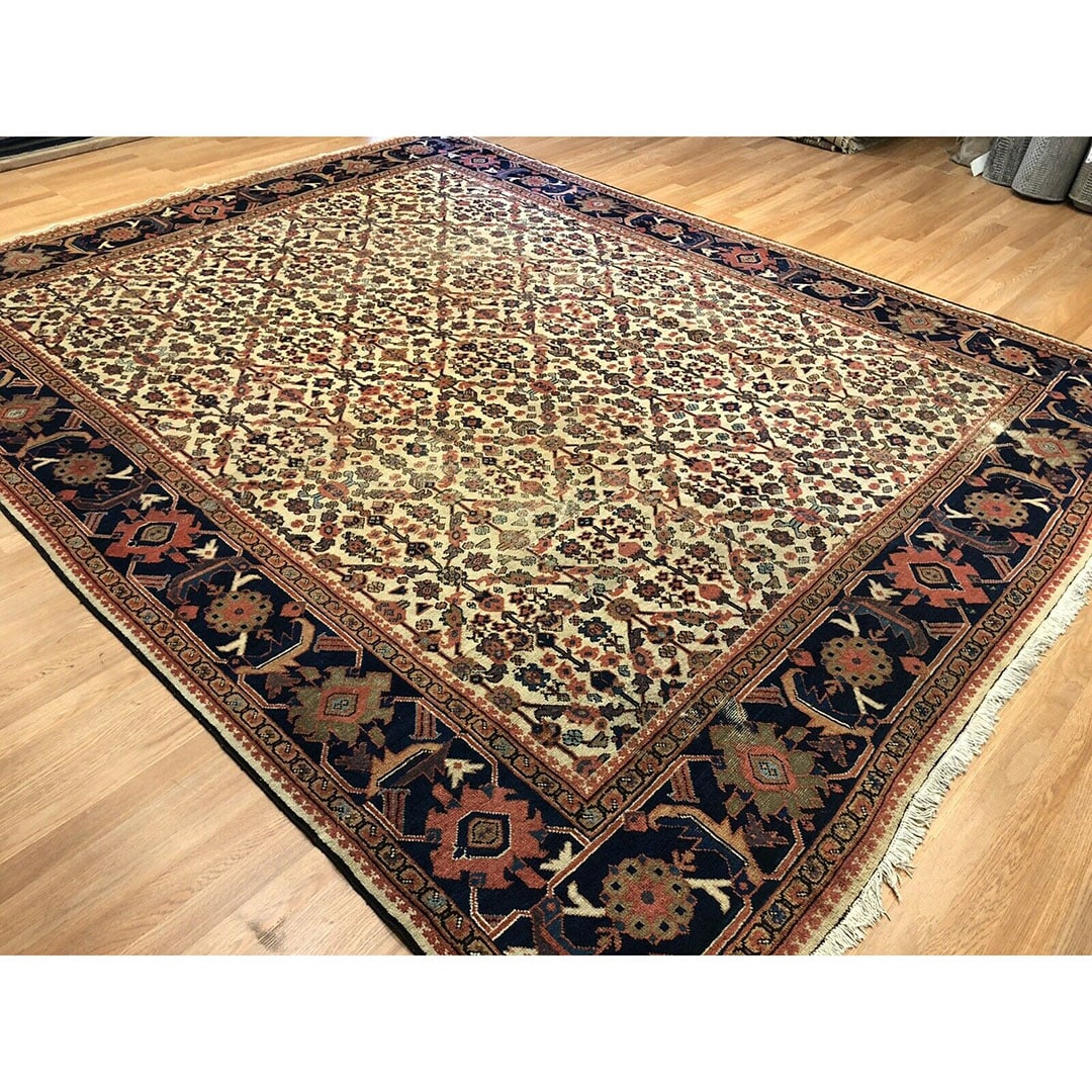 Magnificent Mahal - 1900s Antique Persian Rug - Tribal Carpet - 8'9" x 11'2" ft