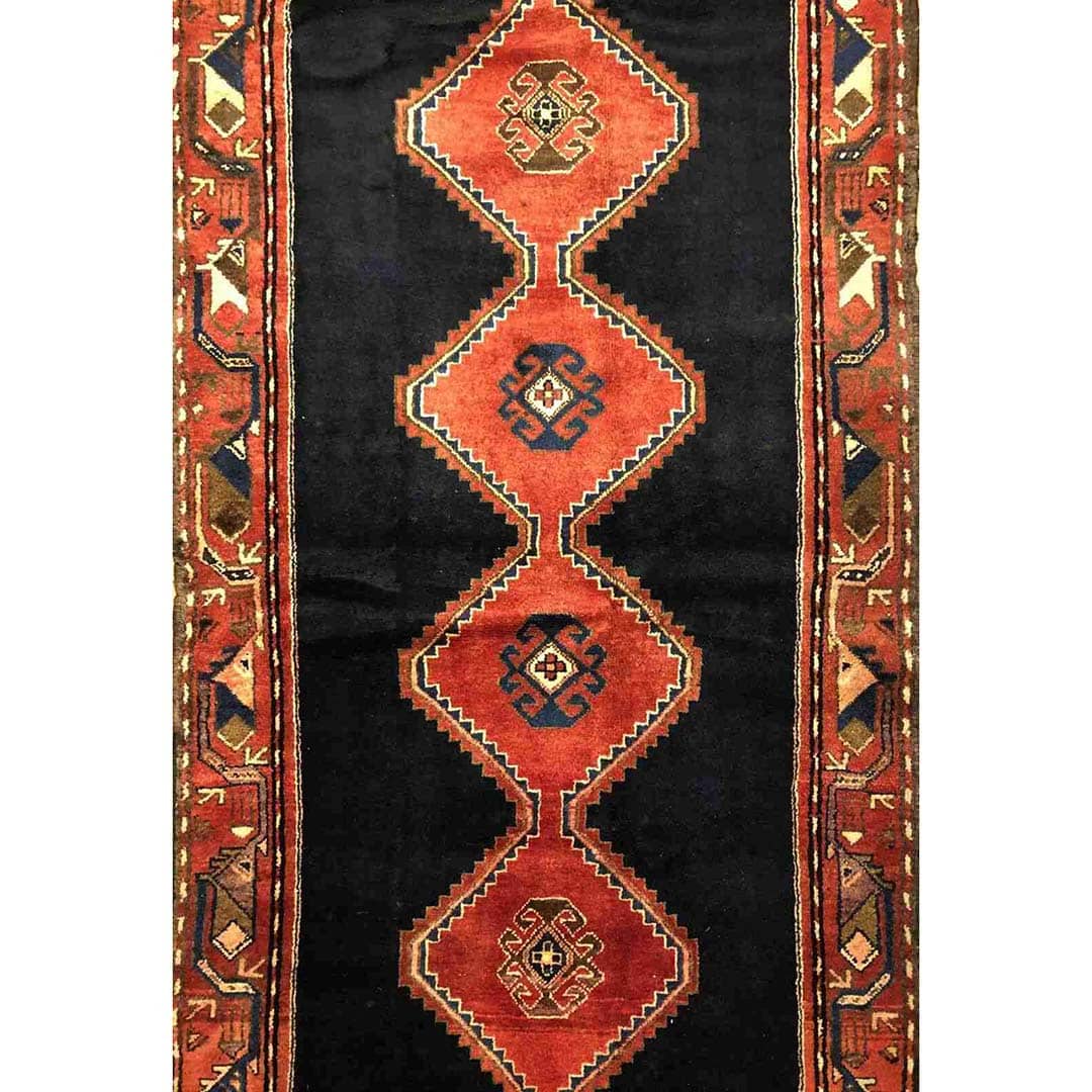 Handsome Hamadan - 1960s Vintage Persian Rug - Tribal Runner - 3'7" x 10'2" ft