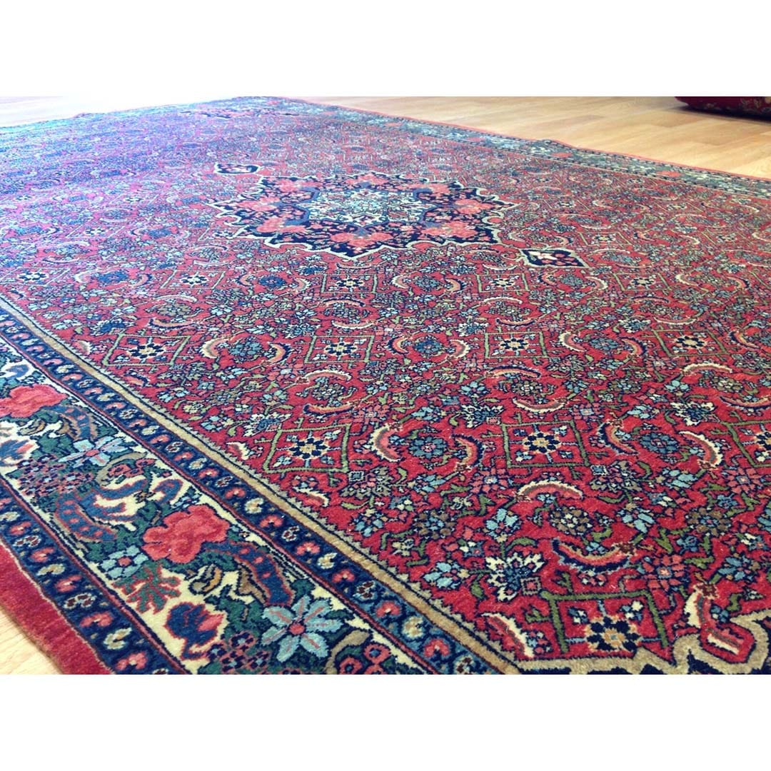 Beautiful Bijar - 1890s Antique Halvai Rug - Oriental Carpet - 5' x 7' ft