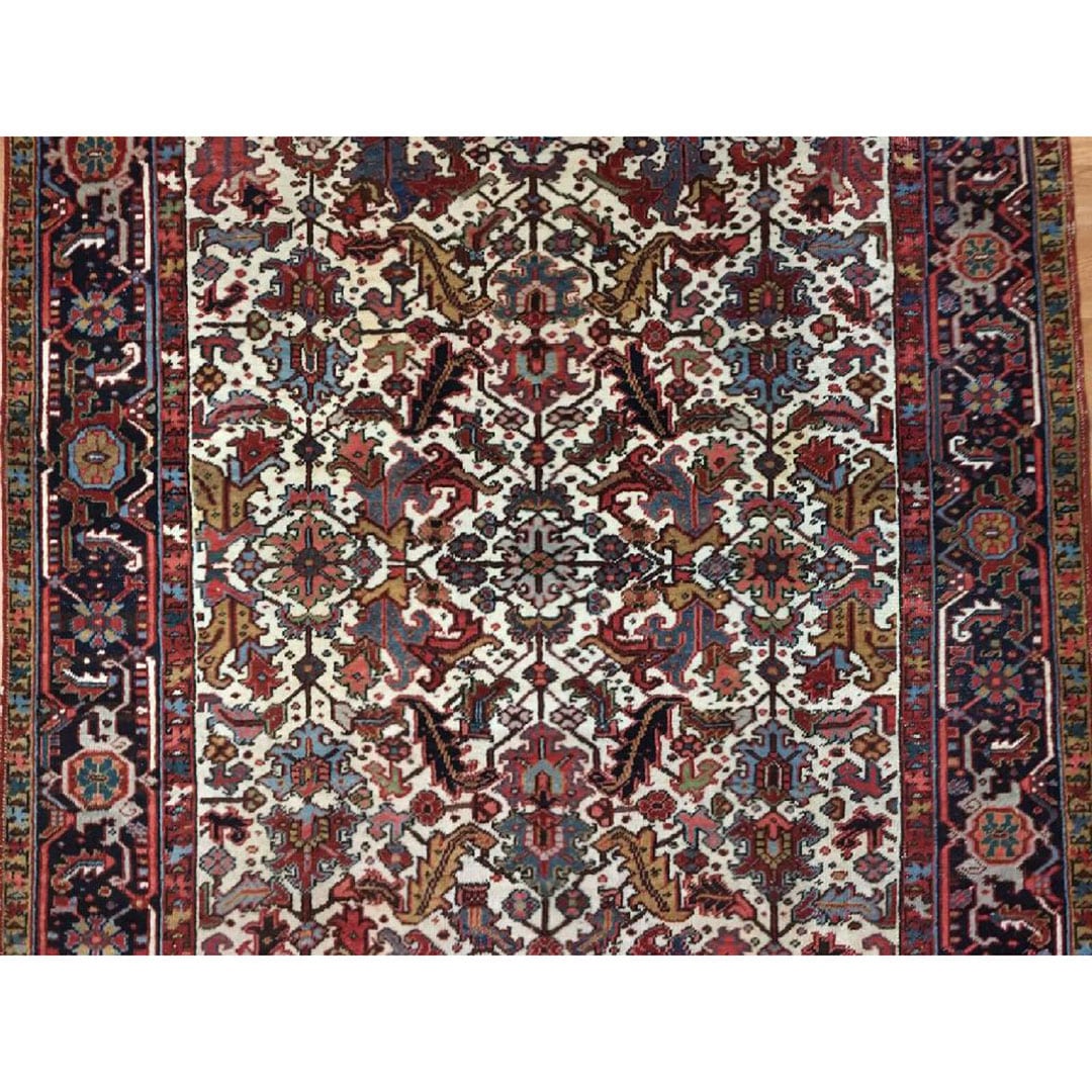 Handsome Heriz - 1920s Antique Persian Rug -Tribal Carpet - 8'1" x 10'10" ft