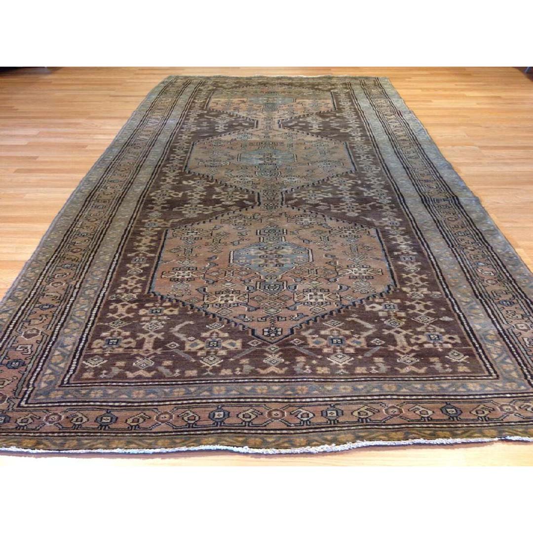 Marvelous Malayer - 1940s Antique Persian Rug - Gallery Runner - 4'8" x 13'2" ft