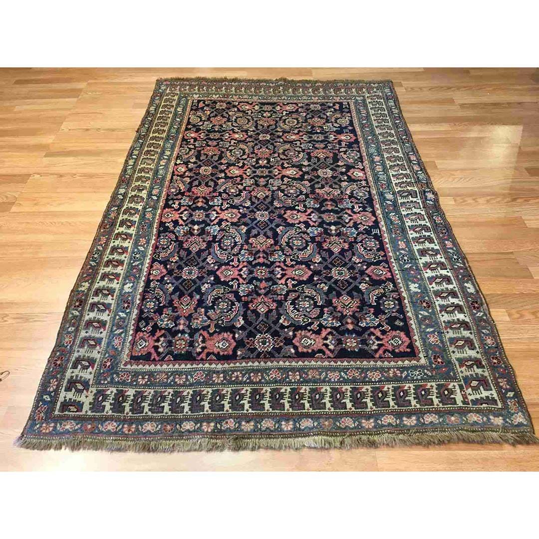 Perfect Persian - 1910s Antique Kurdish Rug - Tribal Carpet - 4'5" x 6'10" ft
