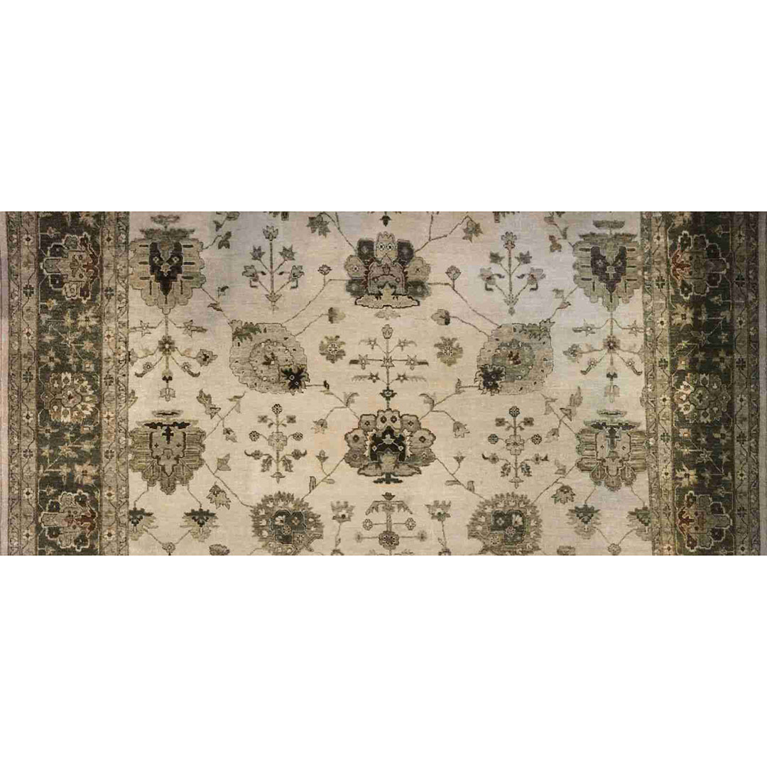 Interesting Indian - Turkish Oushak Design - Tribal Oriental Carpet 11'9" x 14'6" ft.