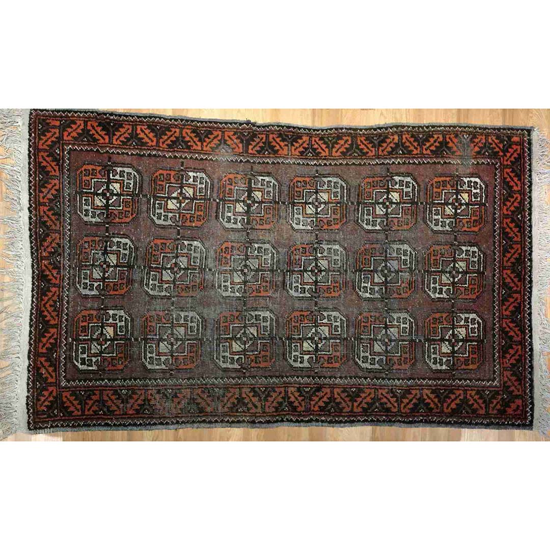 Beautiful Balouch - 1940s Antique Persian Rug - Tribal Carpet - 4' x 6'8" ft