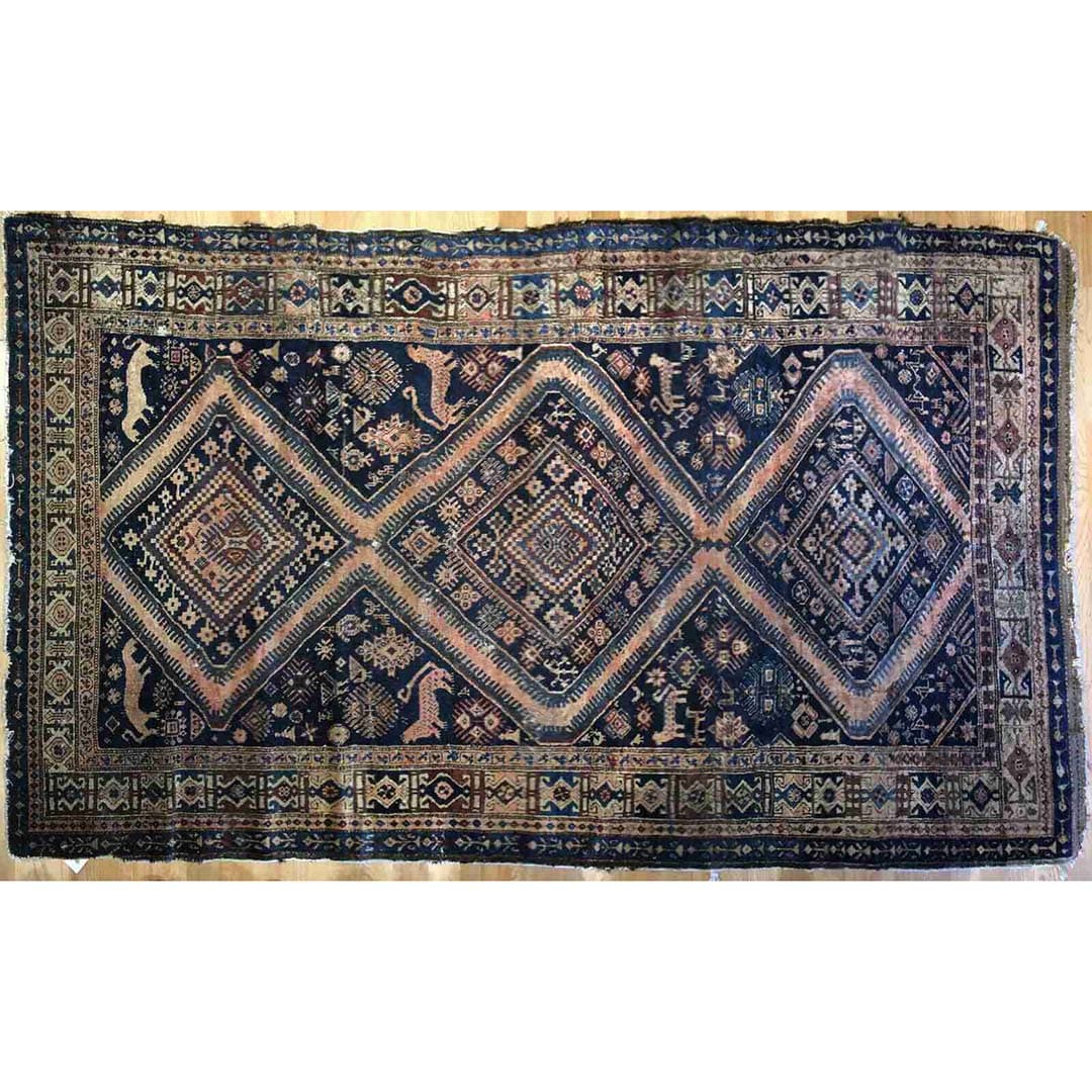 Perfect Persian - 1900s Antique Kurdish Rug - Tribal Nomadic Carpet - 4'7" x 7'10" ft