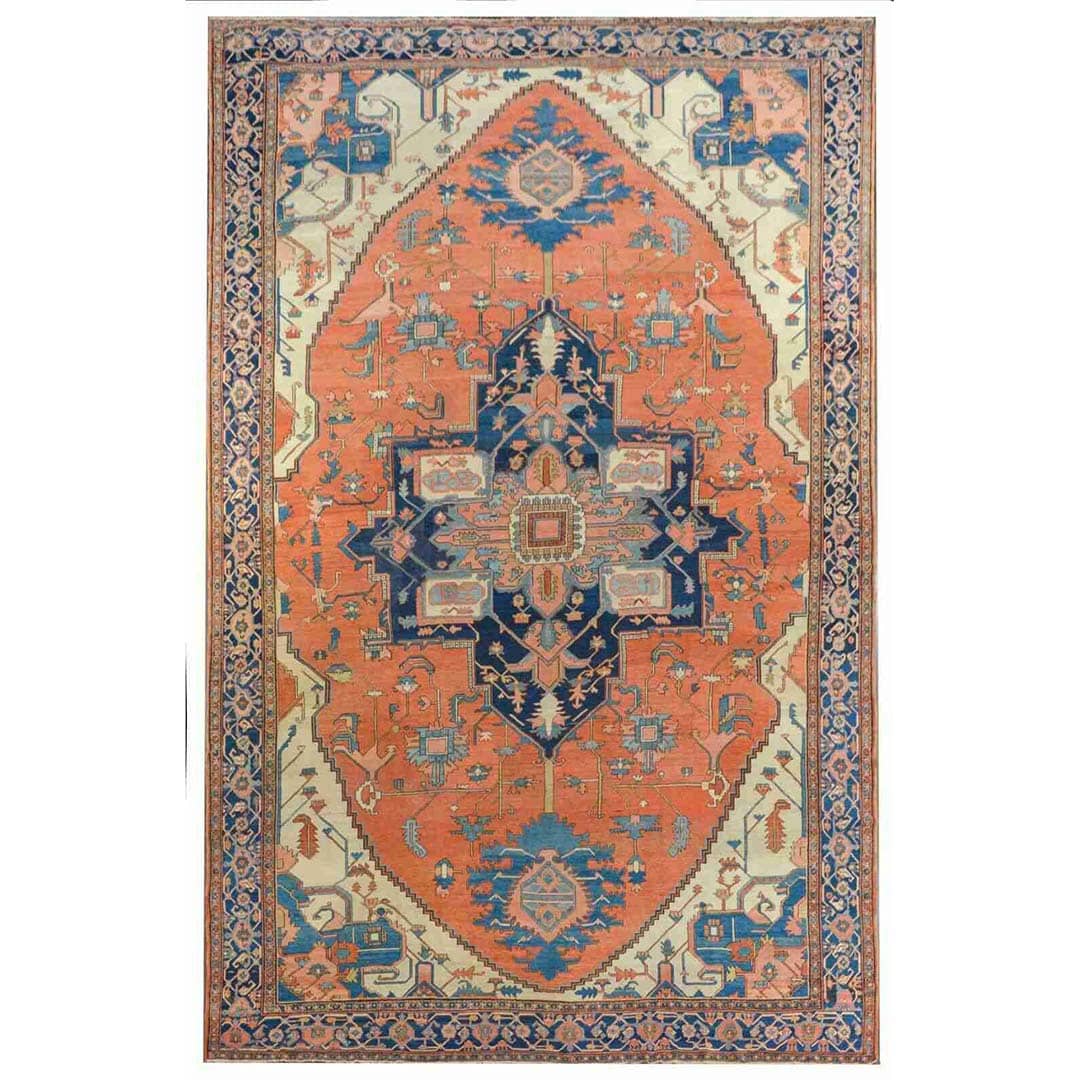 Special Serapi - 1890s Antique Persian Rug - Tribal Carpet - 13' x 18'3" ft