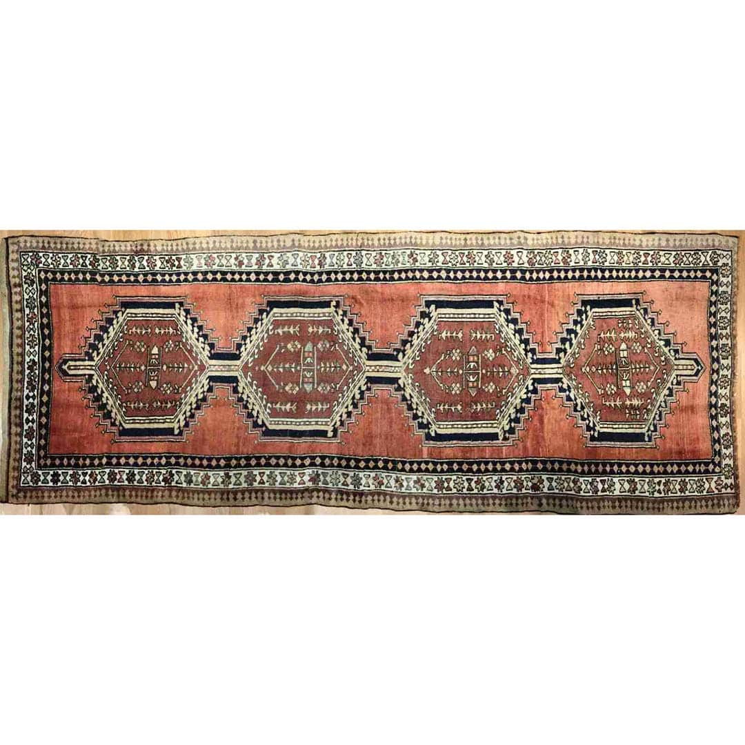 Majestic Meshkin 1900s - Antique Serab Rug Oriental Runner-4'2" x 10'8" ft