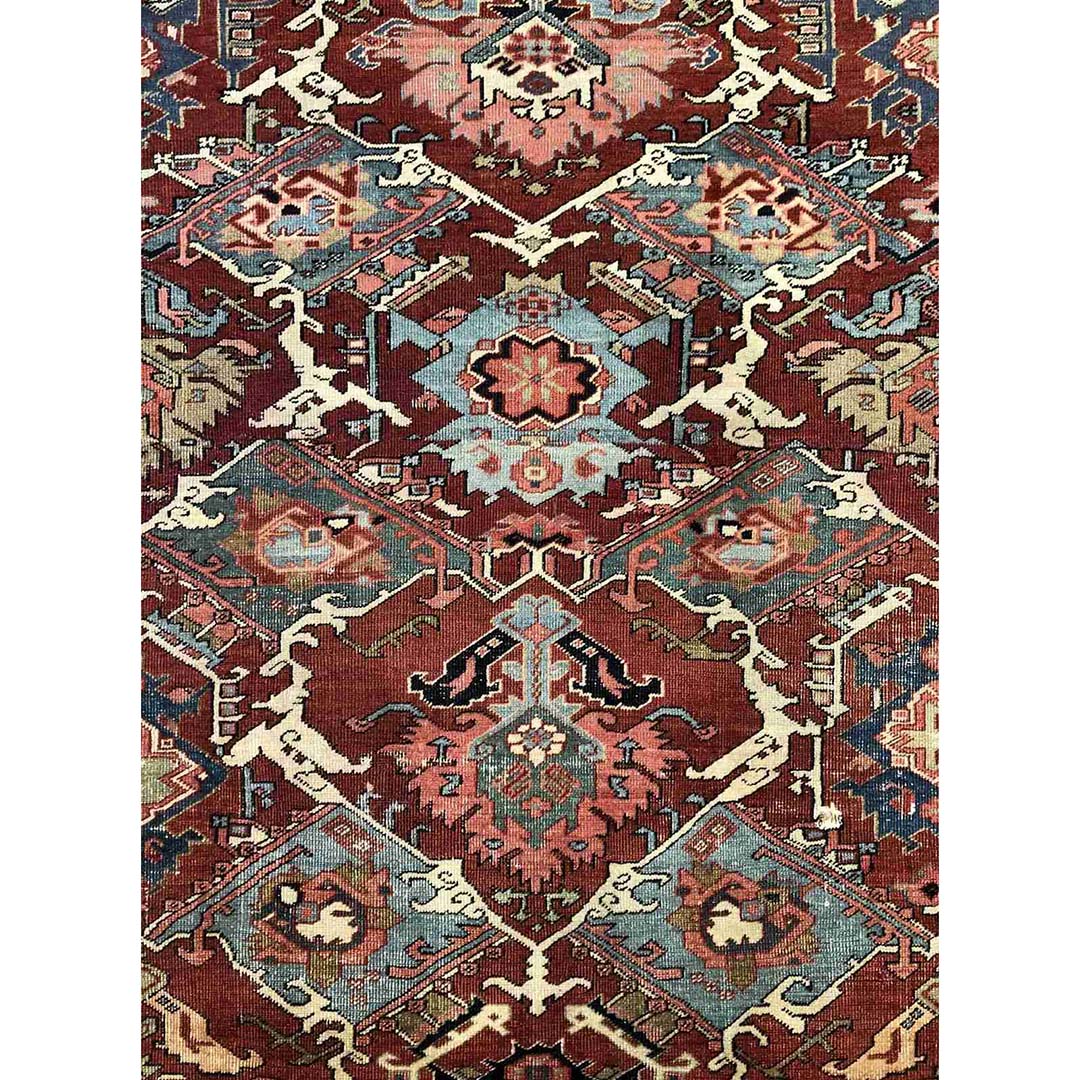 Gorgeous Garrous - 1890s Antique Persian Rug - Bijar Tribal Carpet - 8'8" x 12'6" ft