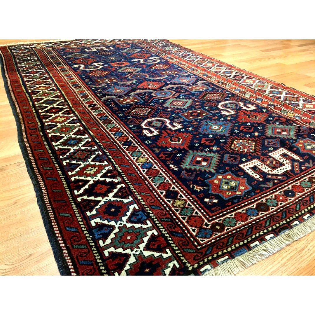 Classic Caucasian - 1880s Antique Quba Rug - Tribal Oriental Carpet - 4'8" x 7'9" ft