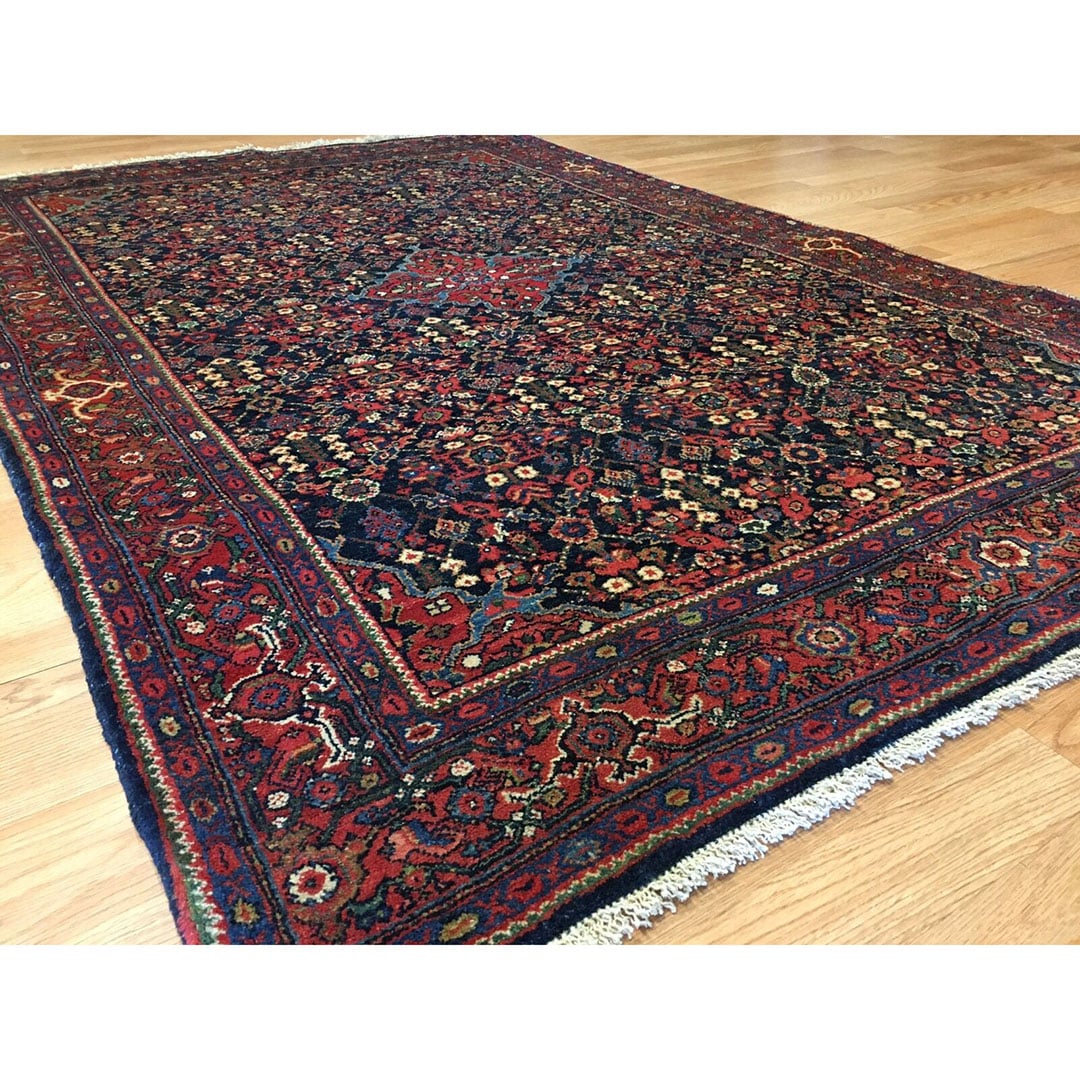 Fancy Ferahan - 1920s Antique Persian Rug - Tribal Carpet - 4'3" x 6'4" ft