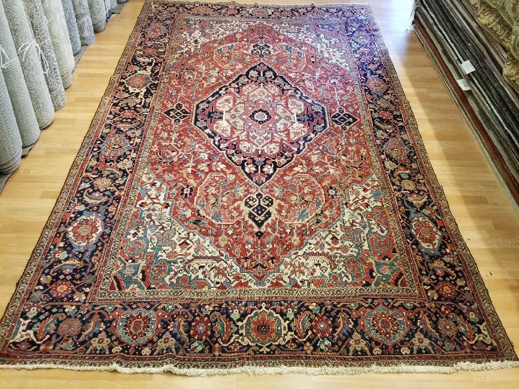 Special Serapi - 1920s Antique Persian Rug - Tribal Carpet - 9'5" x 12'10" ft