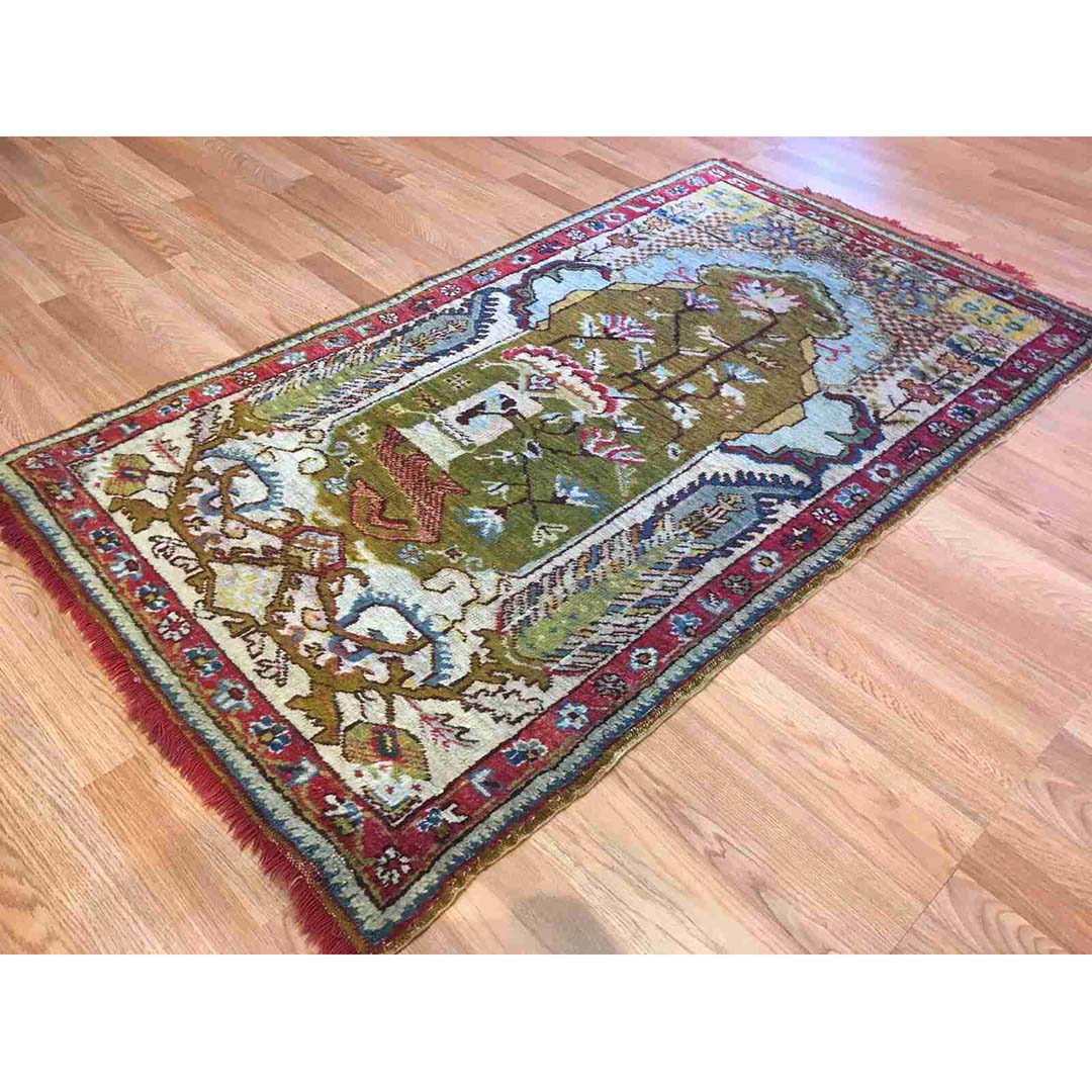 Beautiful Bergama - 1860s Antique Turkish Rug - Oriental Carpet - 3'5" x 5'9" ft.