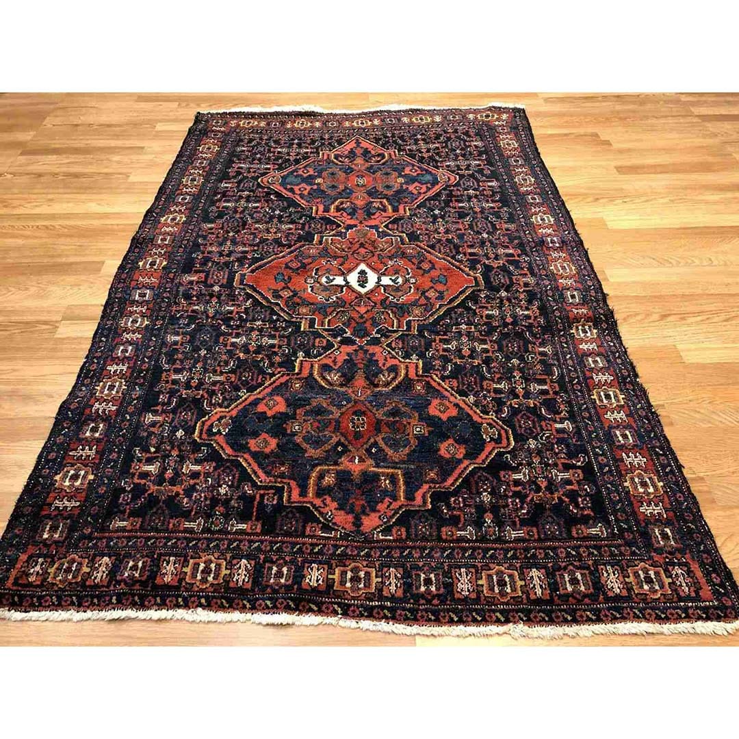 Special Senneh - 1900s Antique Persian Rug - Tribal Carpet - 4'5" x 6'9" ft