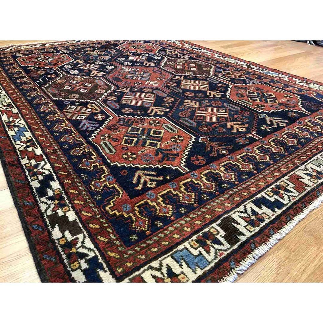 Perfect Persian - 1940s Antique Kurdish Rug - Tribal Carpet - 4'8" x 6'3" ft