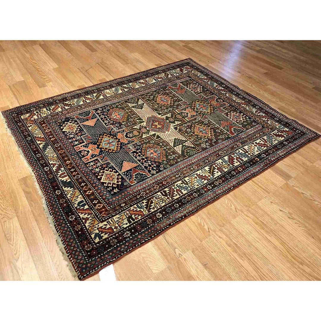 Special Shirvan - 1900s Antique Caucasian Rug - Tribal Carpet - 4'8" x 5'8" ft
