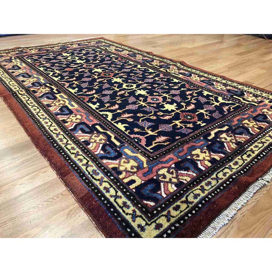 Sensational Samarkand - 1940s Antique Khotan Rug - Tribal Carpet - 4'2" x 7' ft