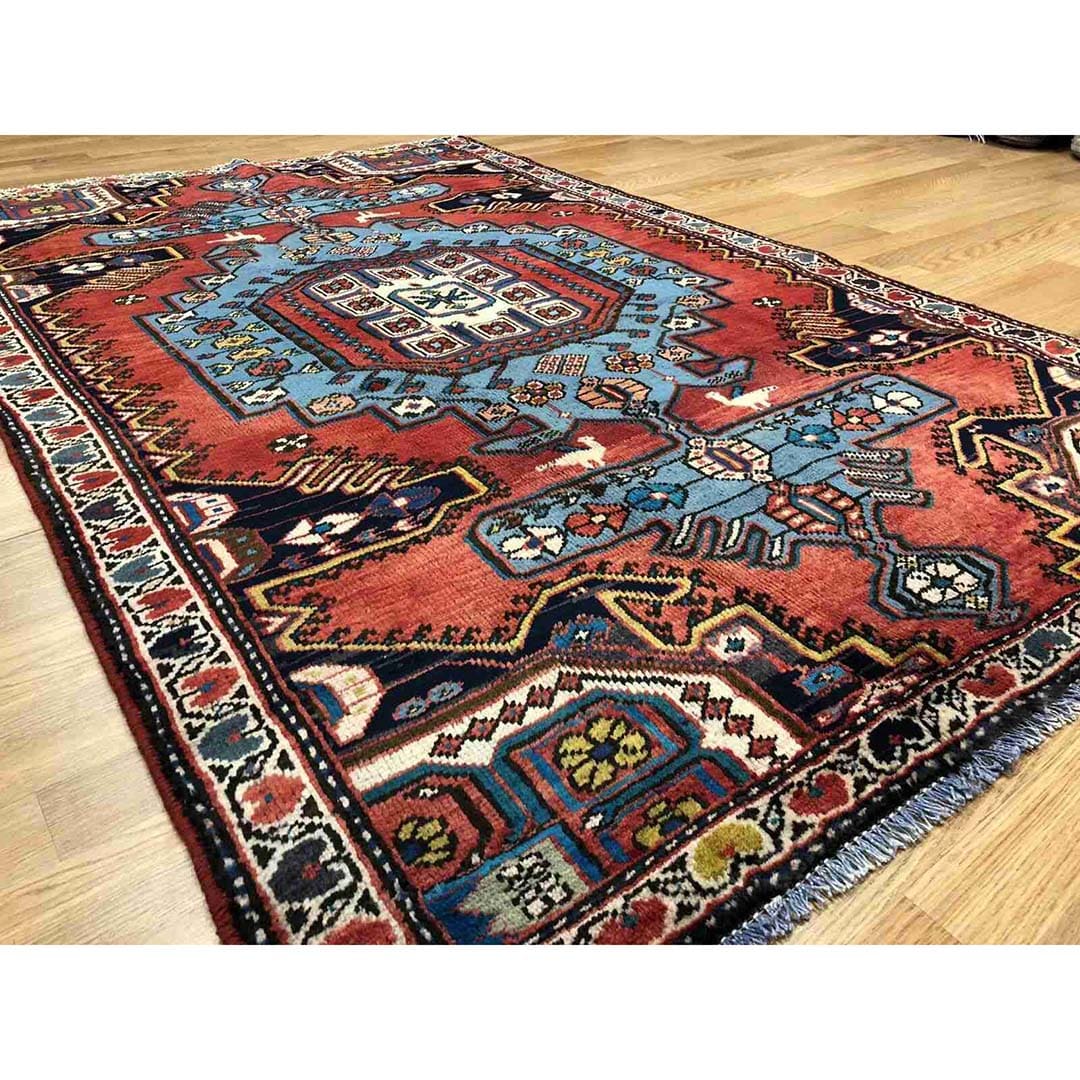 Voluptuous Viss - 1940s Vintage Persian Rug - Tribal Carpet - 4'3" x 6'6" ft