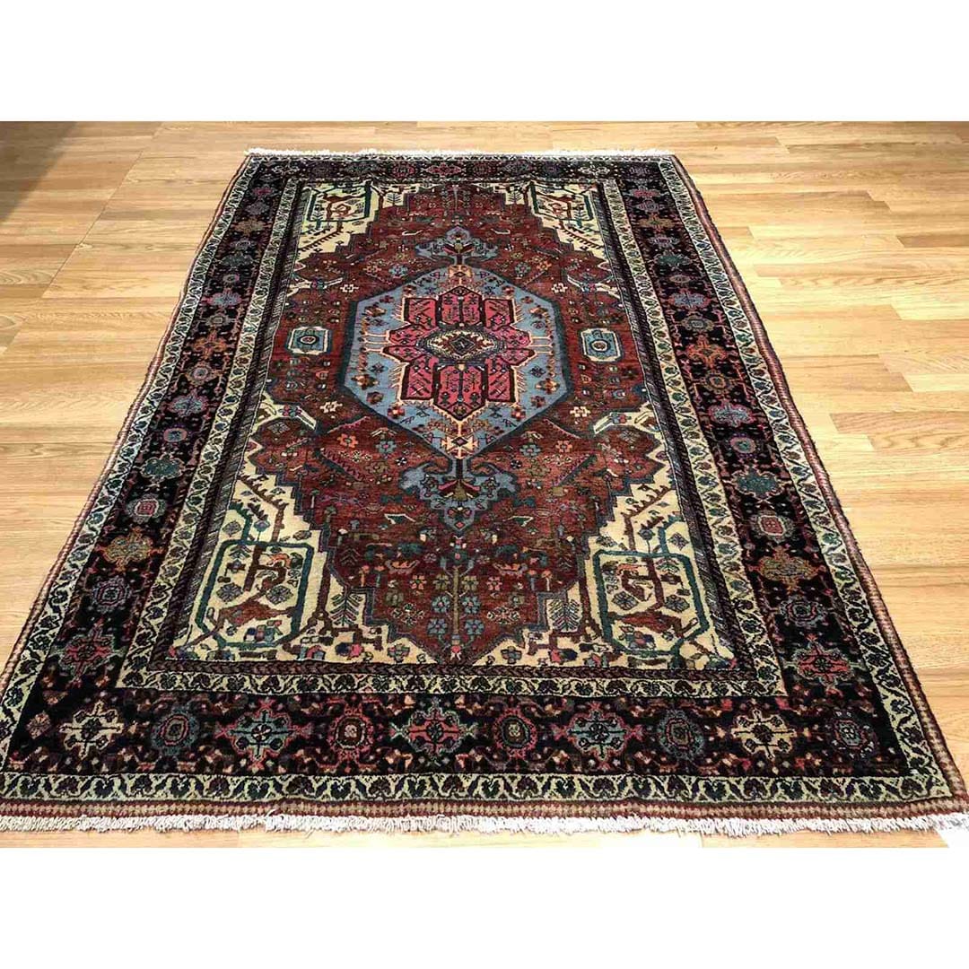 Beautiful Bijar - 1940s Antique Persian Rug - Tribal Carpet - 4'4" x 6'8" ft