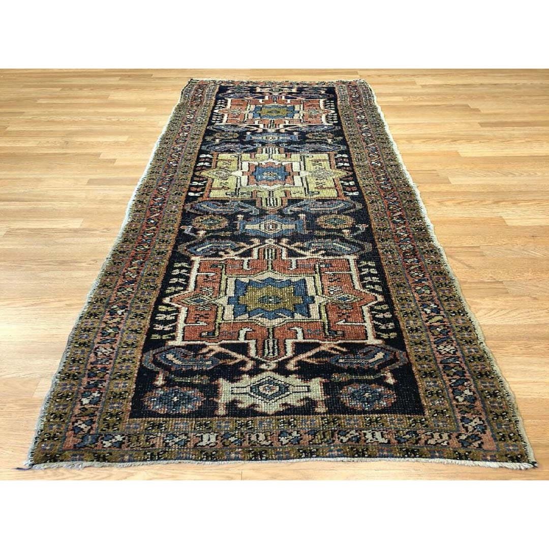 Special Serapi - 1930s Antique Persian Rug - Dated Tribal Runner 2'8" x 8'7" ft