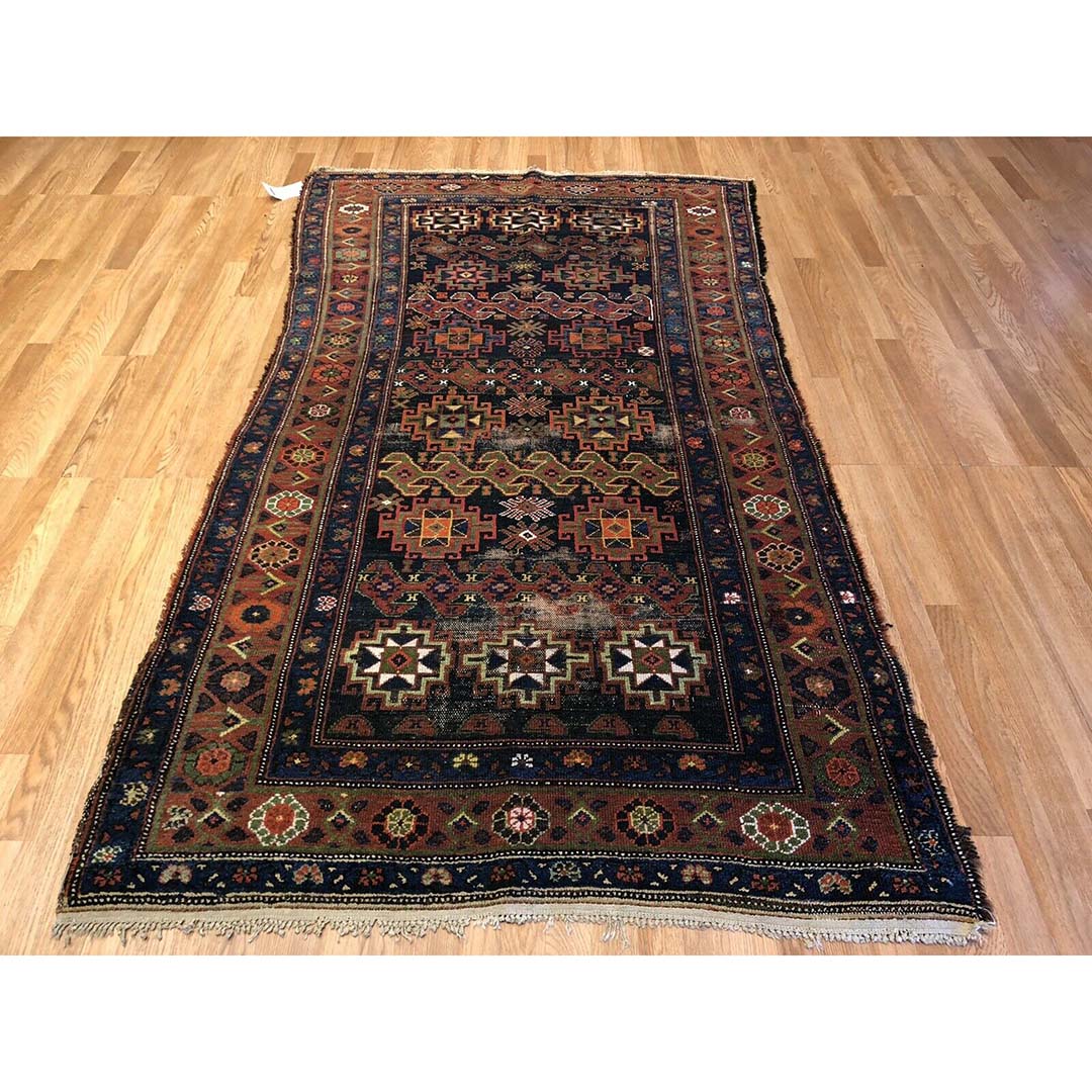 Tremendous Tribal - 1900s Antique Kurdish Rug - Persian Carpet - 4'5" x 7'10" ft.
