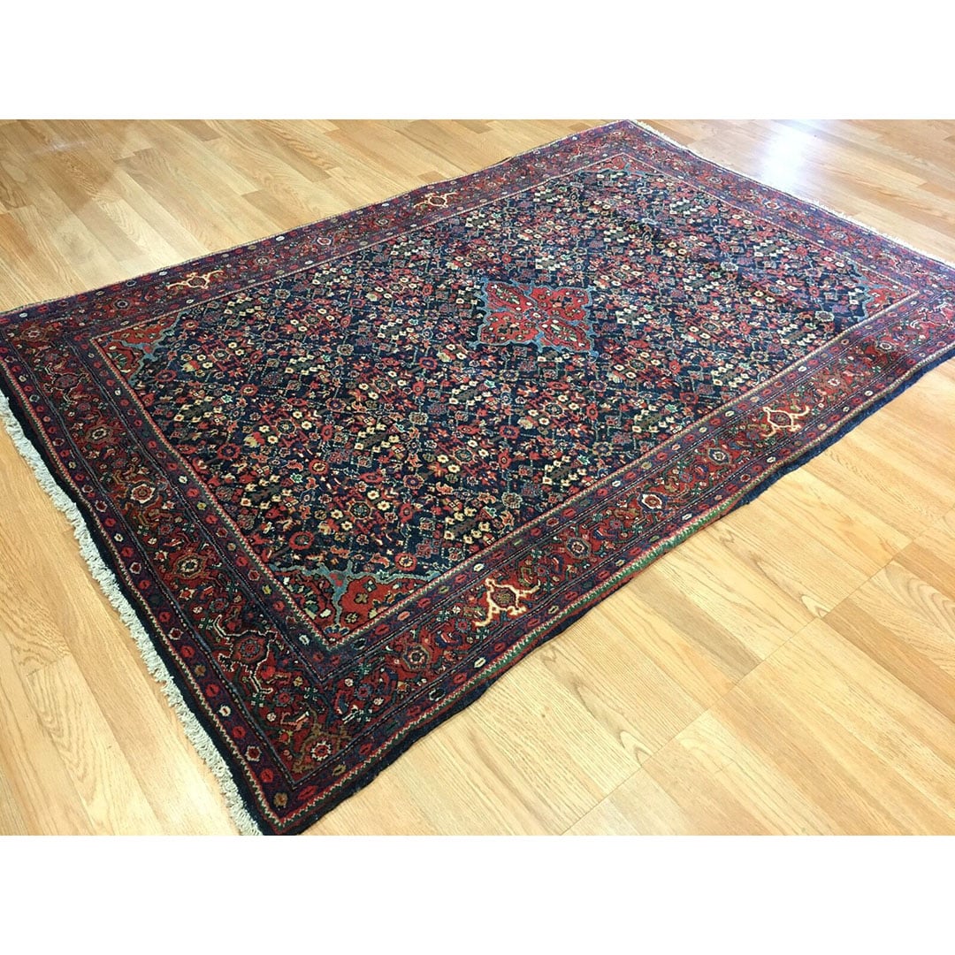 Fancy Ferahan - 1920s Antique Persian Rug - Tribal Carpet - 4'3" x 6'4" ft