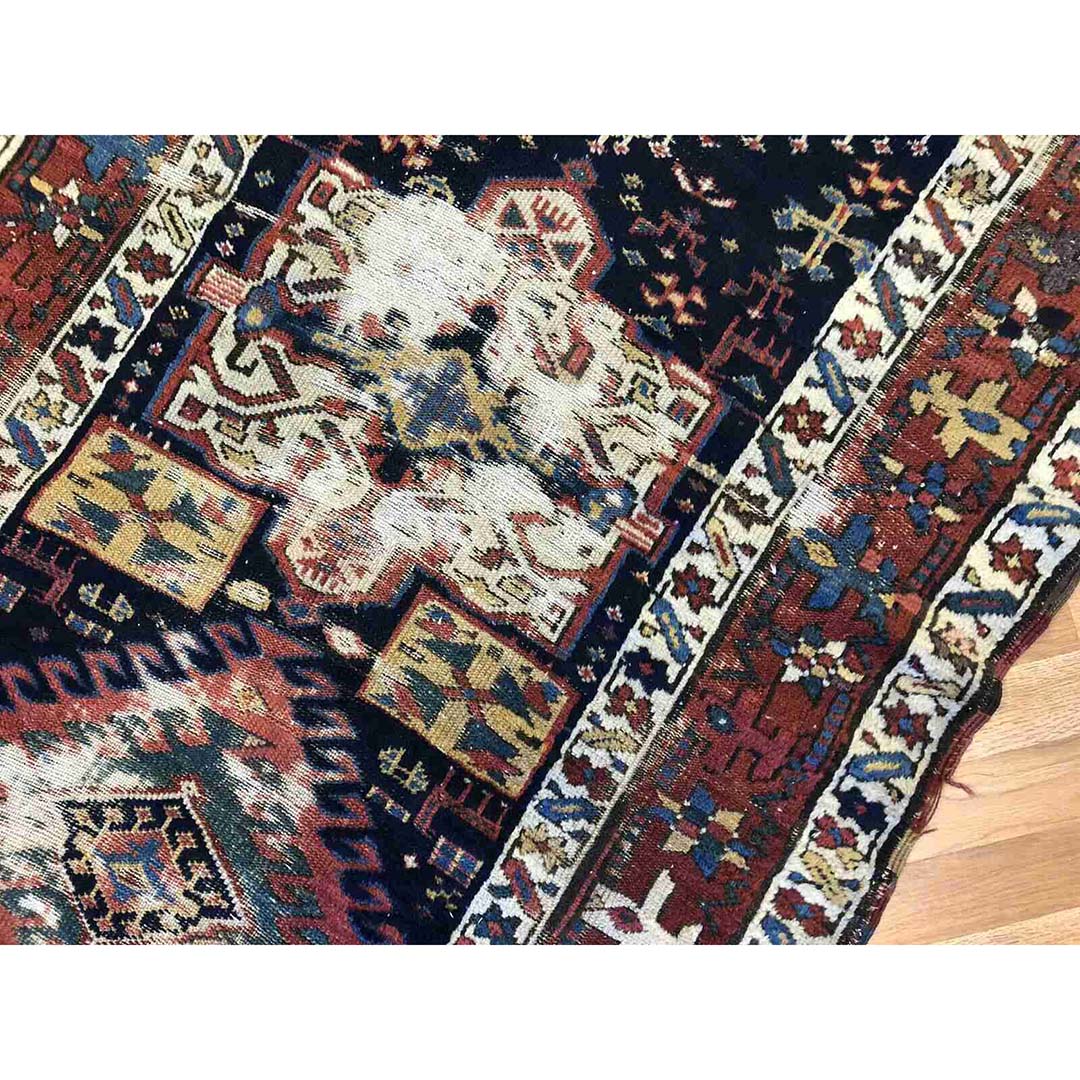 Amazing Azerbaijani – 1870s Antique Karadagh Rug – Tribal Runner – 3’8″ x 10’8″ ft 5