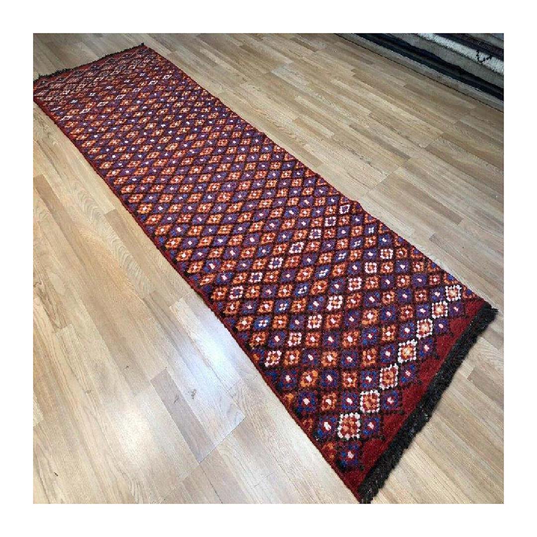 marvelous moroccan 1960 – vintage tribal rug oriental runner-3’1″ x 9’8″ ft 4