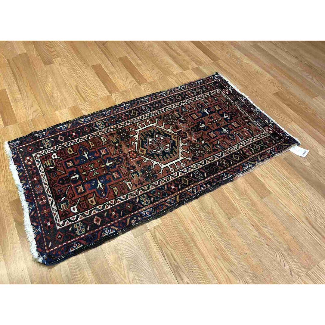 Handsome Heriz - 1930s Antique Persian Rug - Tribal Carpet - 2'3" x 4'5" ft