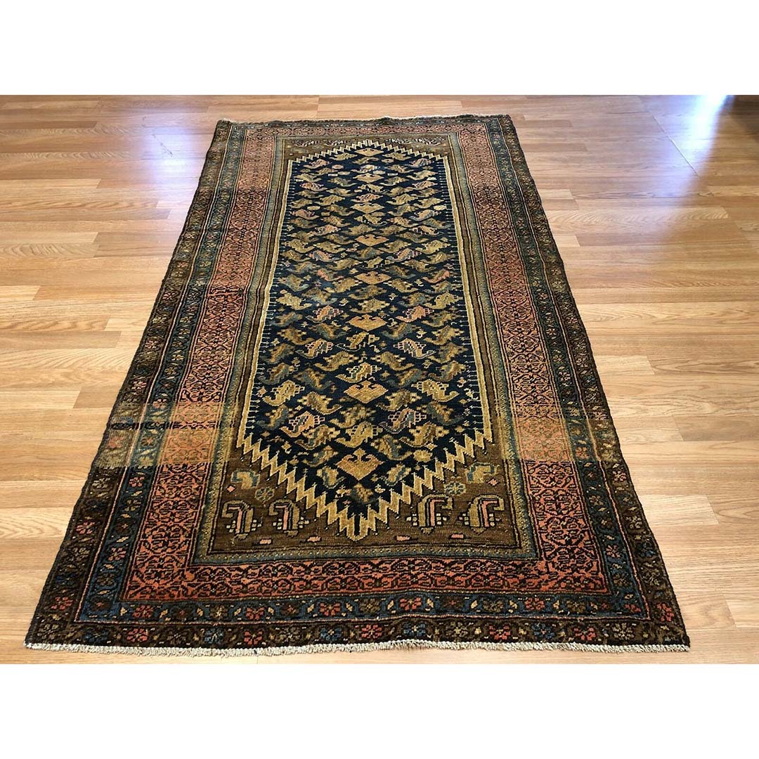 Terrific Tribal - 1900s Antique Kurdish Rug - Persian Carpet - 3'8" x 6'7" ft.