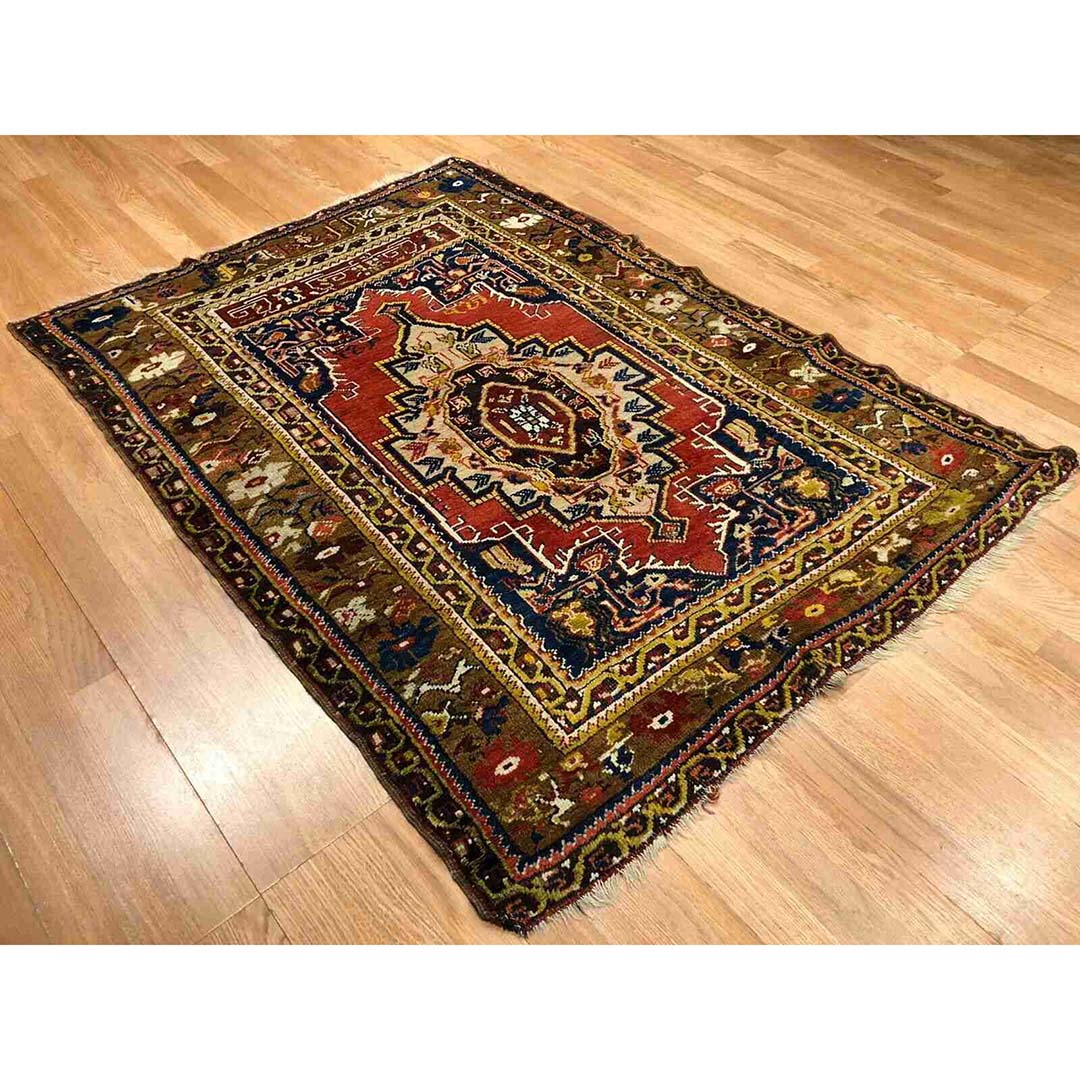 Beautiful Bergama - 1880s Antique Turkish Rug - Tribal Carpet - 3'11" x 5'4" ft.