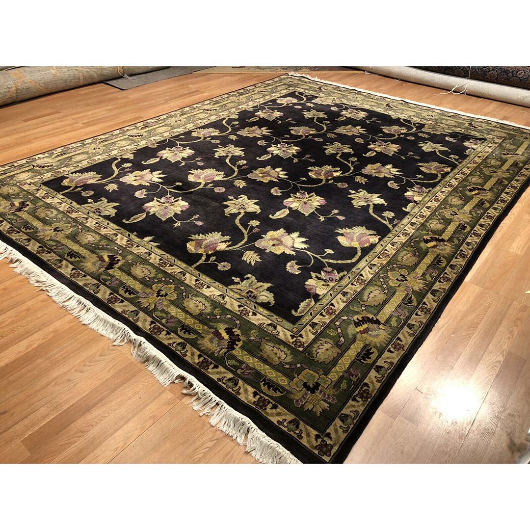 Outstanding Oriental - Floral Indian Rug - Oriental Carpet - 9' x 12' ft.