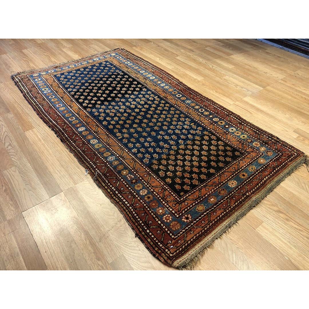 Terrific Tribal – 1910s Antique Kurdish Rug – Persian Carpet – 3’8″ x 6’6″ ft