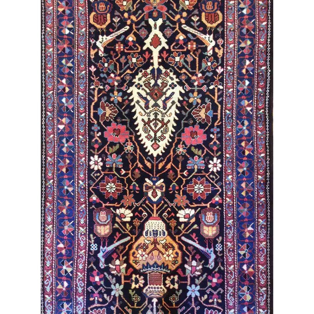 Marvelous Malayer - 1900s Antique Persian Rug - Tribal Runner - 3'10" x 16'3" ft
