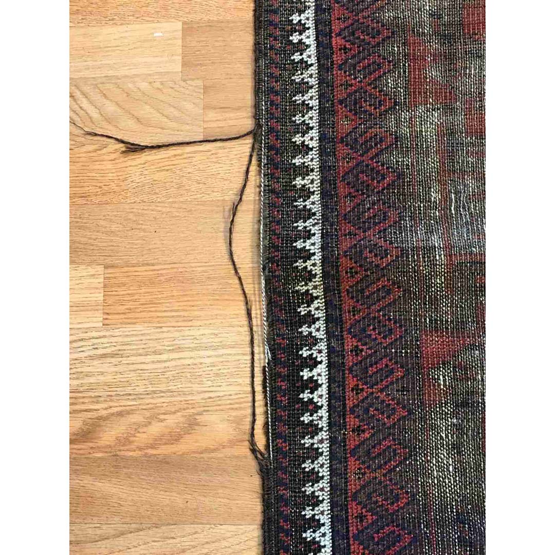 Terrific Timuri - 1900s Antique Balouch Rug - Tribal Carpet - 6'9" x 13'6" ft.