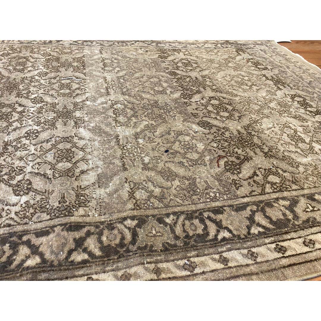Terrific Turkish - 1900s Antique Kayseri Rug - Silk Oxidated Carpet - 3'10" x 5'7" ft