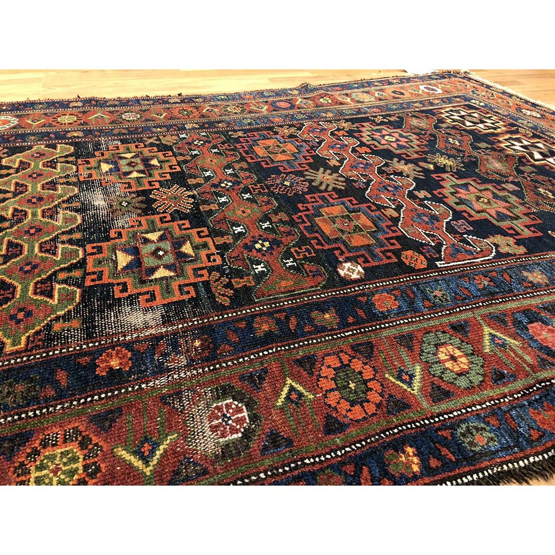 Tremendous Tribal - 1900s Antique Kurdish Rug - Persian Carpet - 4'5" x 7'10" ft.