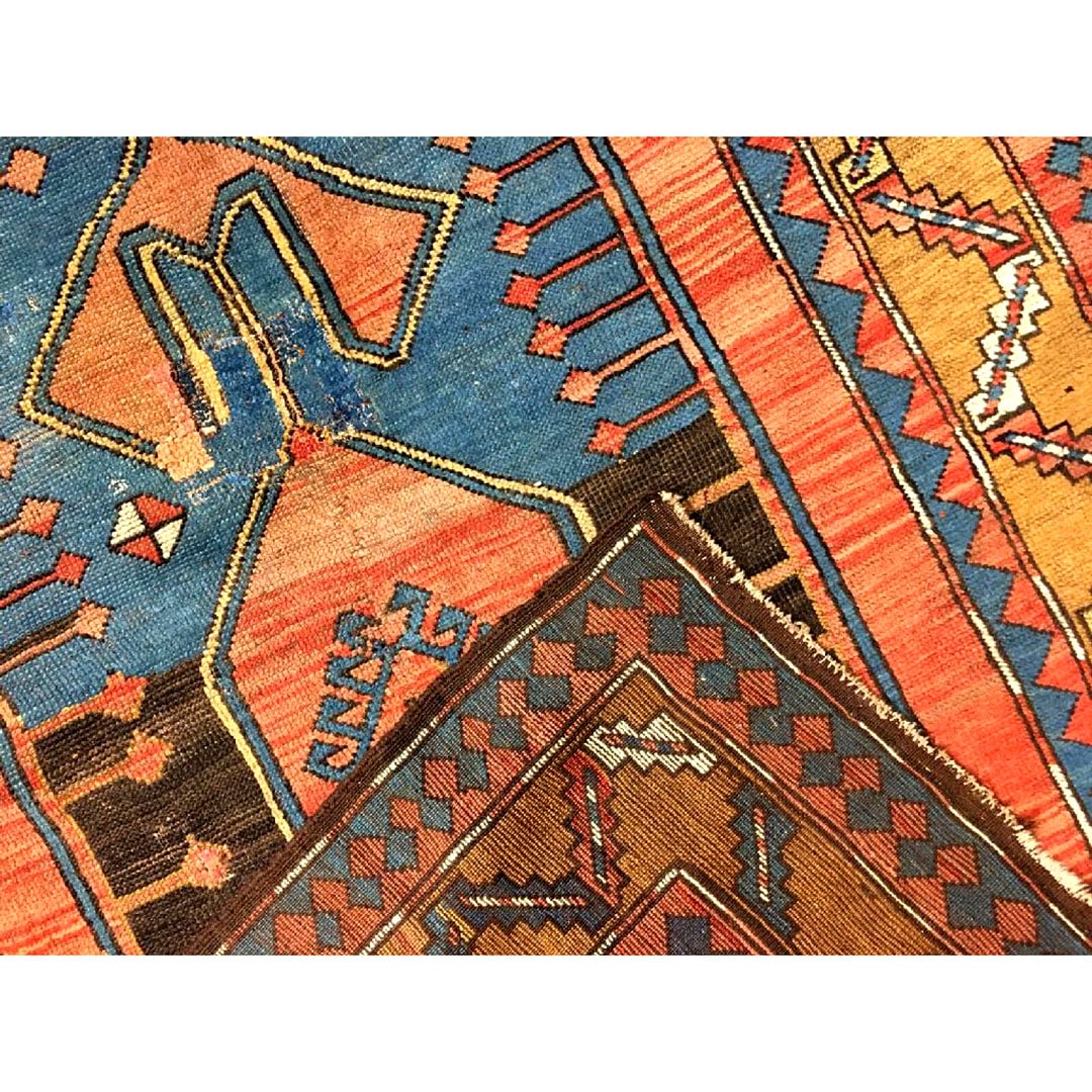 Classic Caucasian - 1920s Antique Kazak Rug - Tribal Carpet - 4'6" x 7' ft