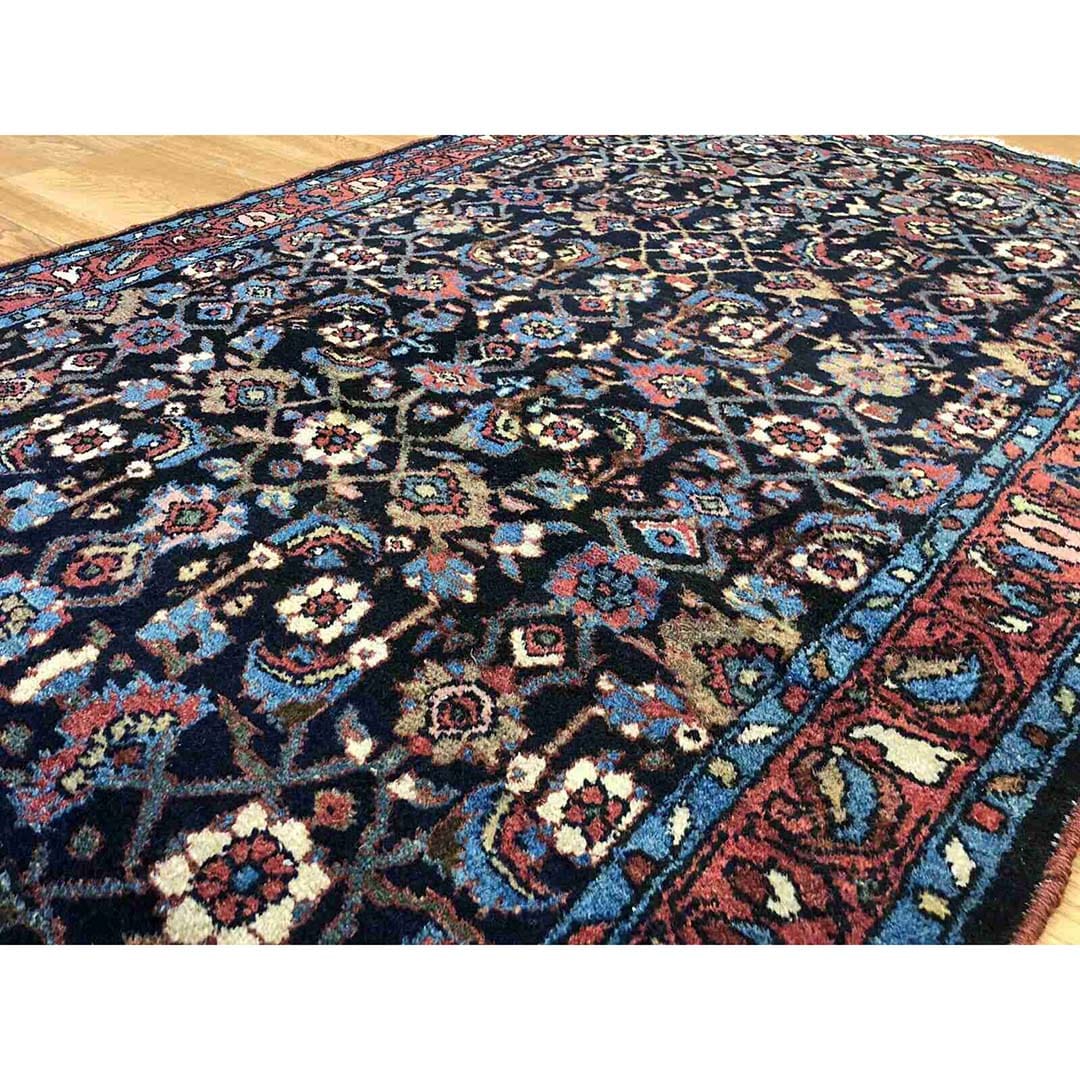 Handsome Hamadan - 1930s Antique Persian Rug - Tribal Carpet - 3'4 "x 6'10" ft