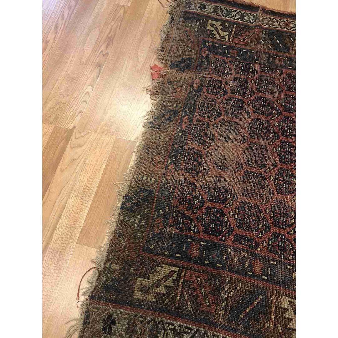 Perfect Persian - 1900s Antique Kurdish Rug - Tribal Carpet - 4' x 6'10" ft