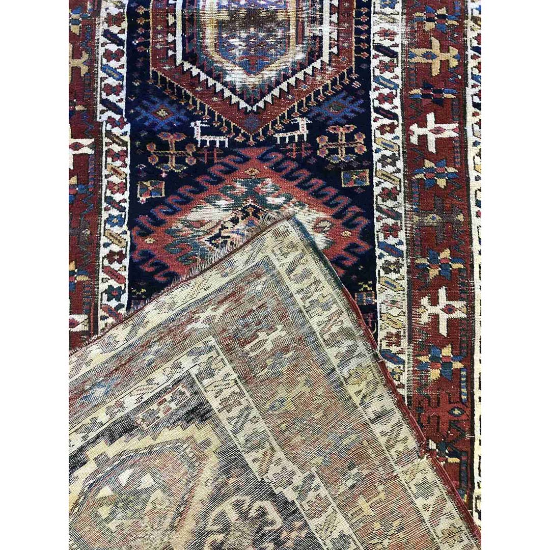 Amazing Azerbaijani – 1870s Antique Karadagh Rug – Tribal Runner – 3’8″ x 10’8″ ft 8